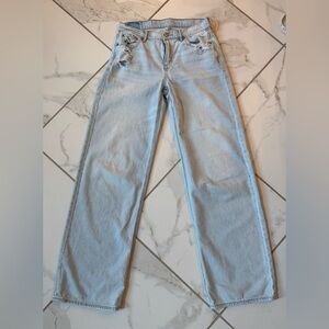 American Eagle Outfitters~Low Rise Skater Jeans 
~Size 0~LONG~Distressed